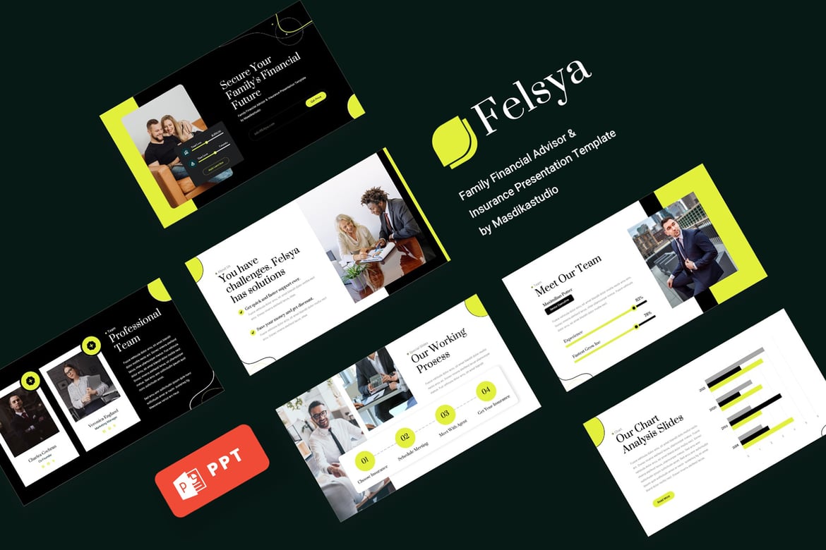 Template PowerPoint Felsya - Solusi Profesional untuk Konsultan Keuangan