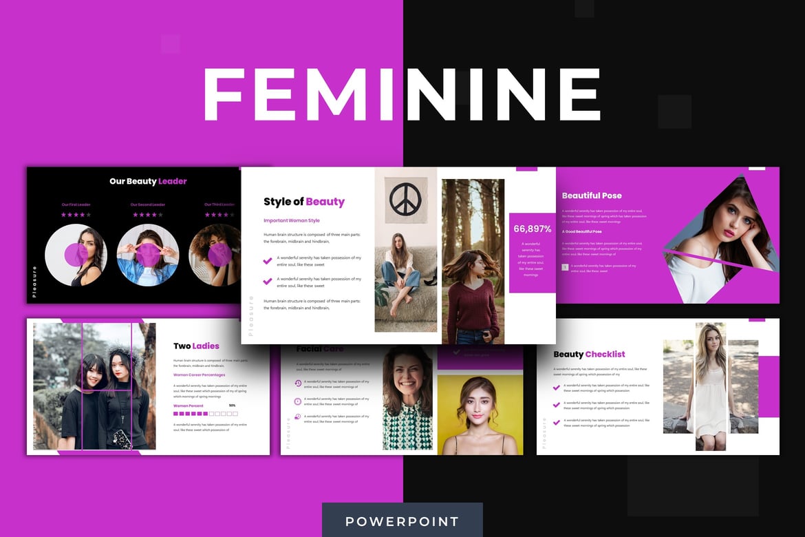 Feminime - Template Powerpoint yang Stylish dan Multifungsi