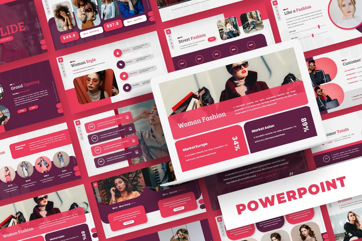 Template Powerpoint Feminin yang Elegan dan Multifungsi