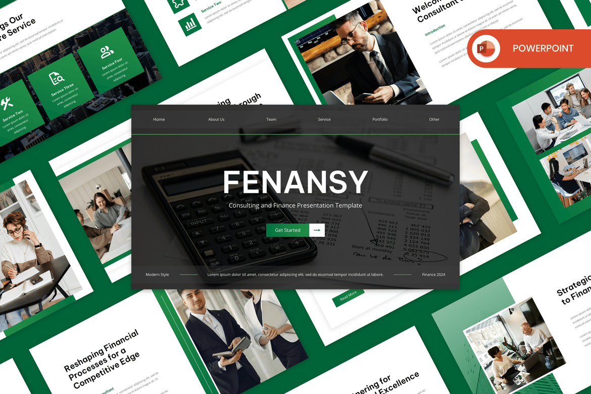 Fenansy - Template PowerPoint Keuangan yang Menarik