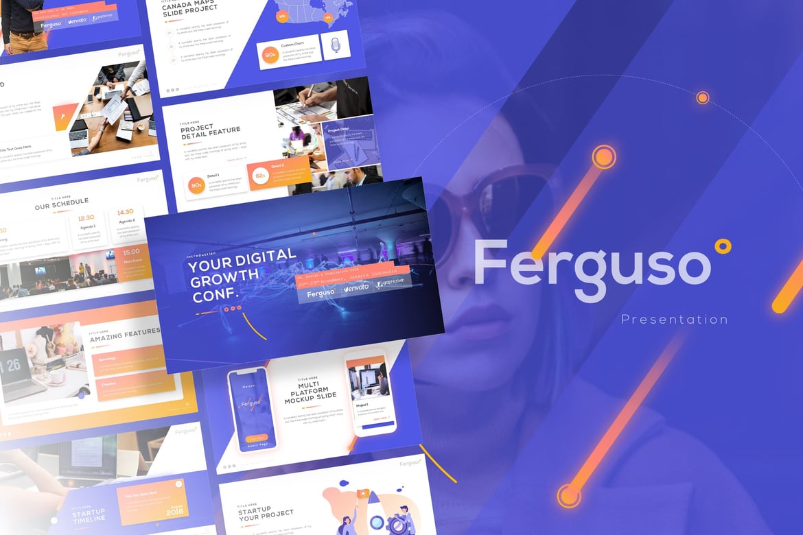 Ferguso - Template PowerPoint Kreatif untuk Presentasi Bisnis Anda