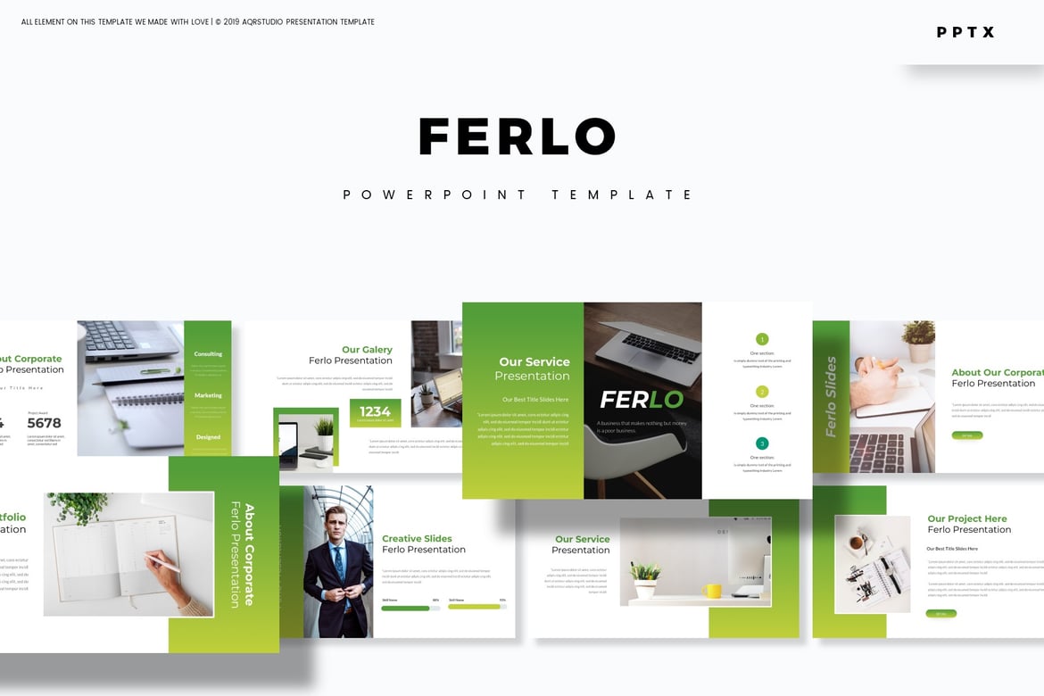 Template PowerPoint Ferlo - Solusi Presentasi Multifungsi