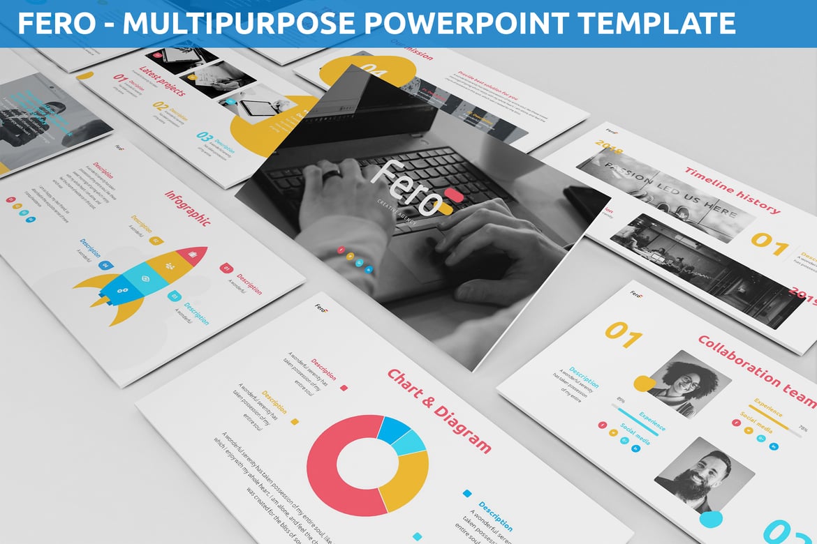 Fero - Template PowerPoint Serbaguna dan Modern
