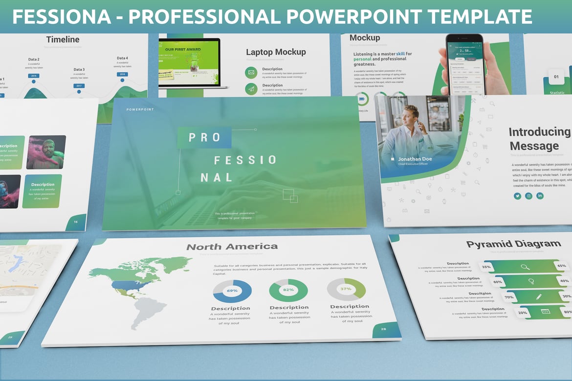 Fessiona - Template Powerpoint Profesional yang Modern dan Menarik