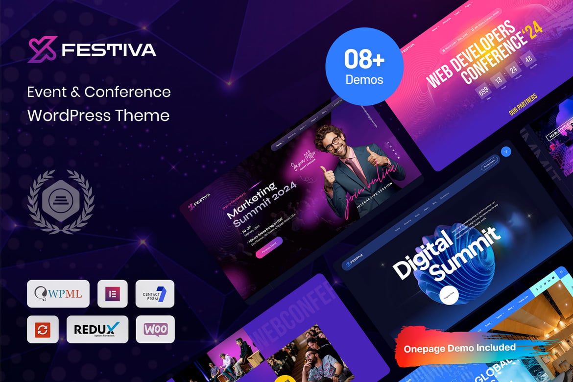 Festiva - Tema WordPress Modern untuk Acara dan Konferensi