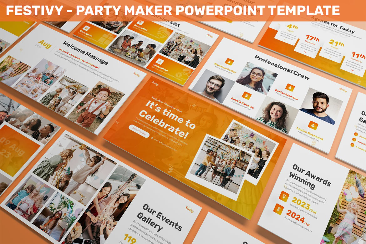 Festivy - Template Powerpoint untuk Acara yang Menarik