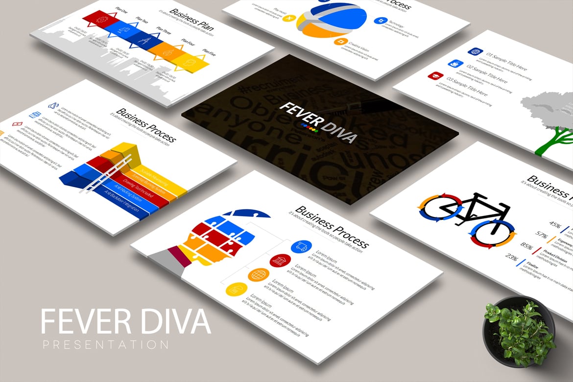 Template Presentasi Powerpoint Fever Diva yang Kreatif dan Menarik