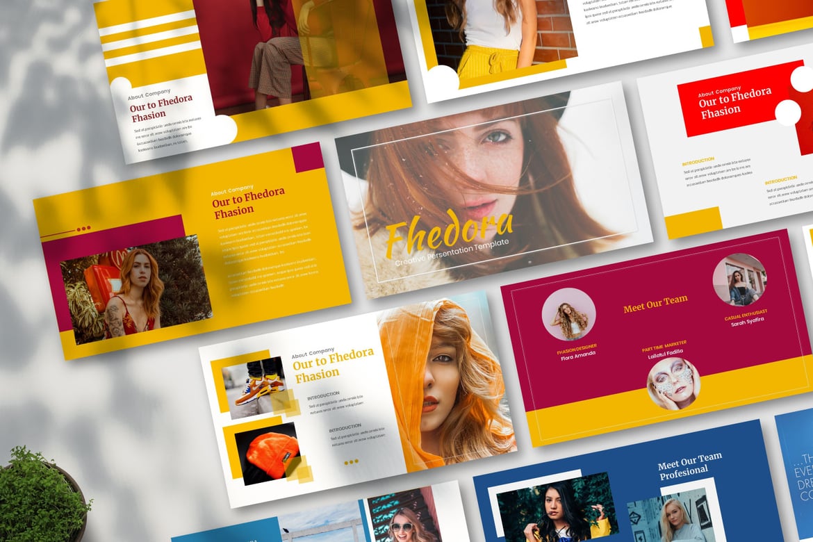 Fhedora - Template Powerpoint Kreatif untuk Presentasi Menarik