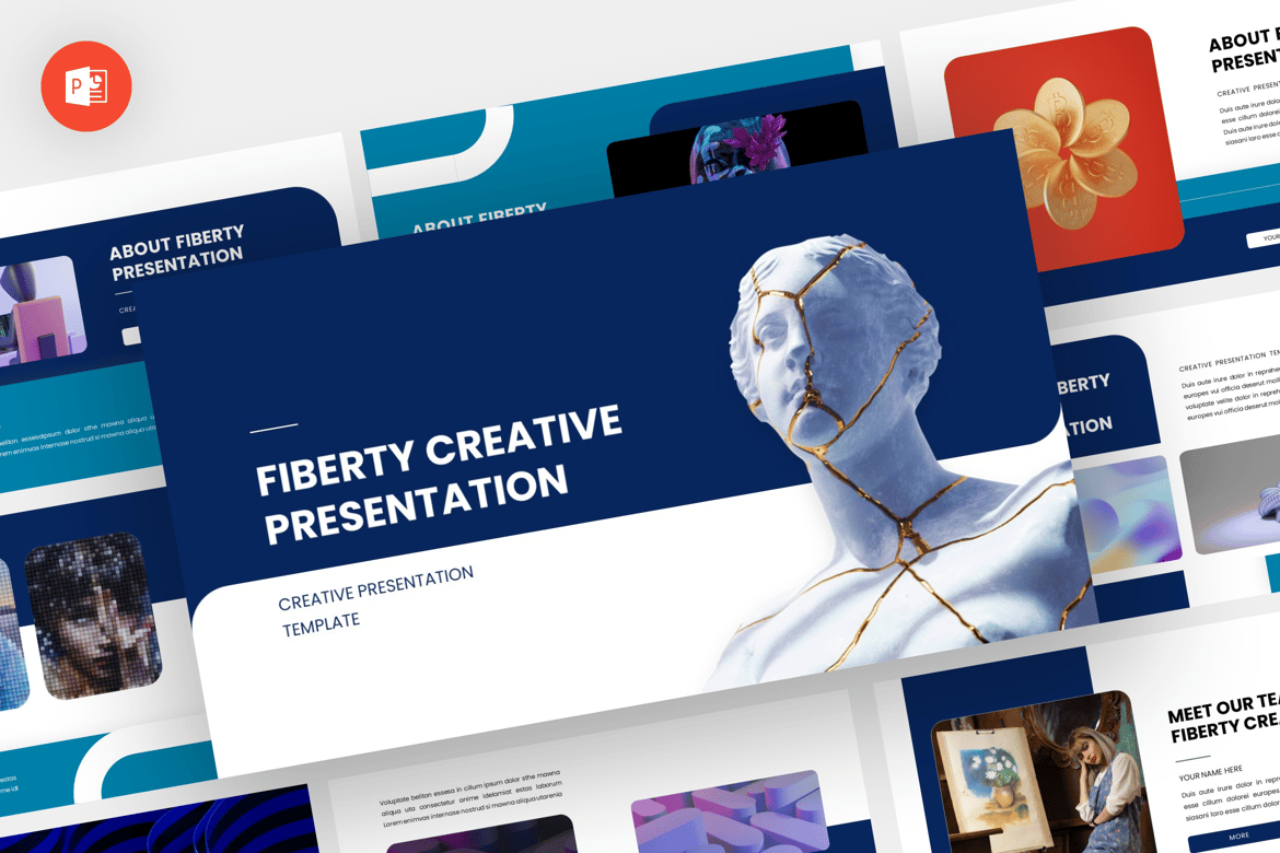 Fiberty - Template Powerpoint Kreatif yang Modern