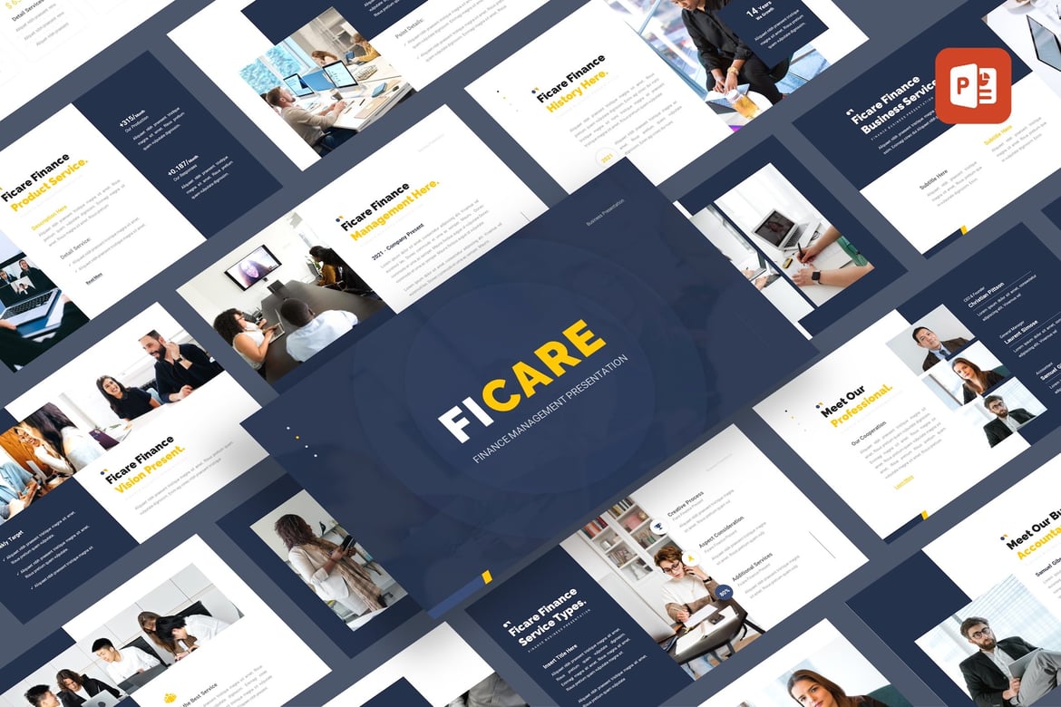 Template Presentasi Keuangan Ficare - PowerPoint yang Menarik dan Efektif