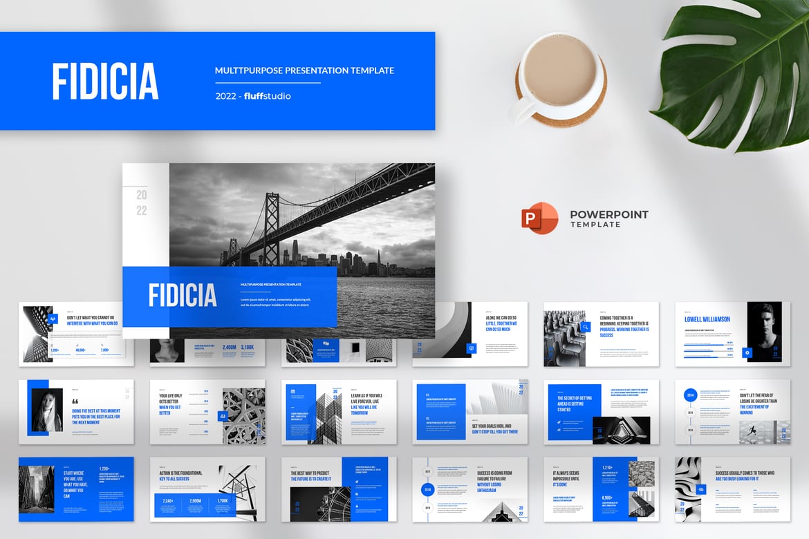 Template PowerPoint Bisnis Fidicia - Solusi Presentasi Profesional
