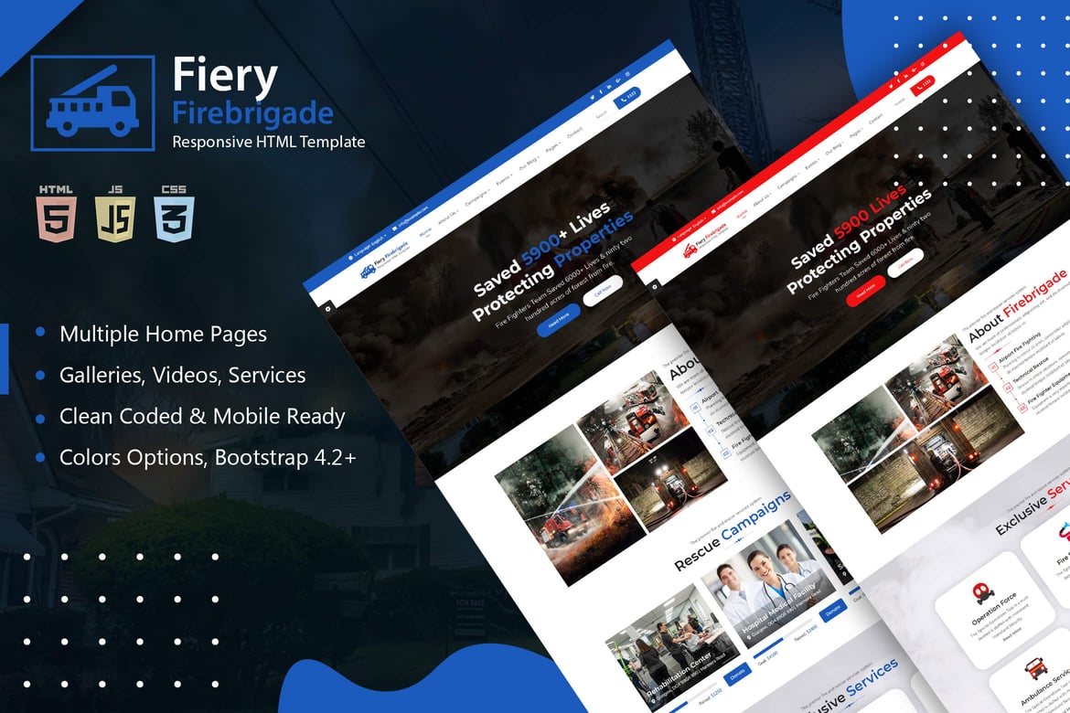 Template Web Fiery - Solusi Responsif untuk Layanan Pemadam Kebakaran dan Penyelamatan