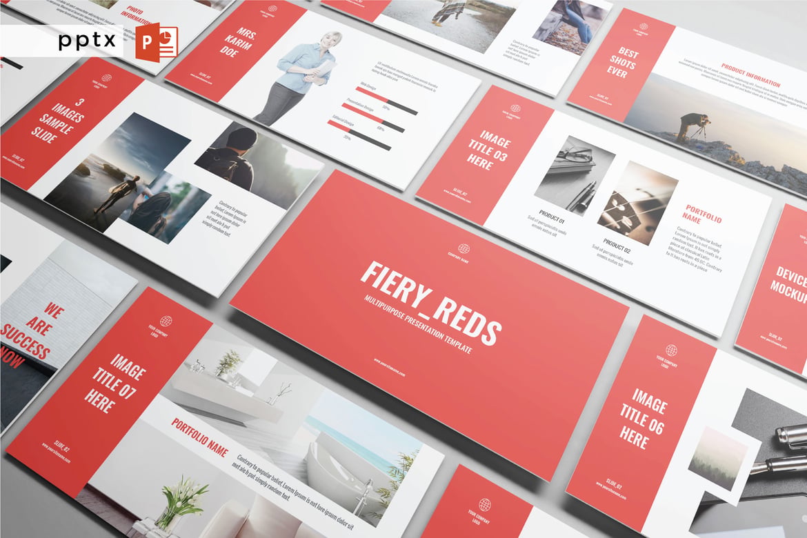 Template Presentasi PowerPoint Fiery Reds - Desain Modern untuk Semua Kebutuhan