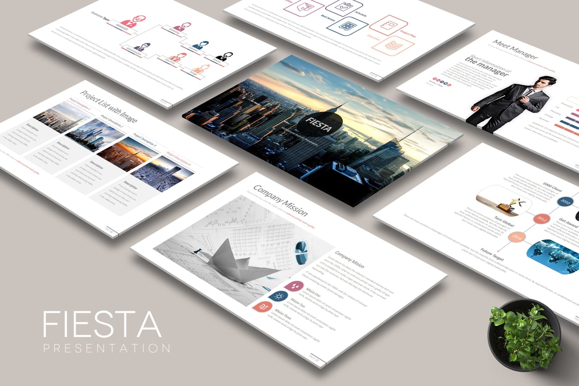 Template PowerPoint FIESTA: Presentasi Kreatif dengan 30 Slide Menarik