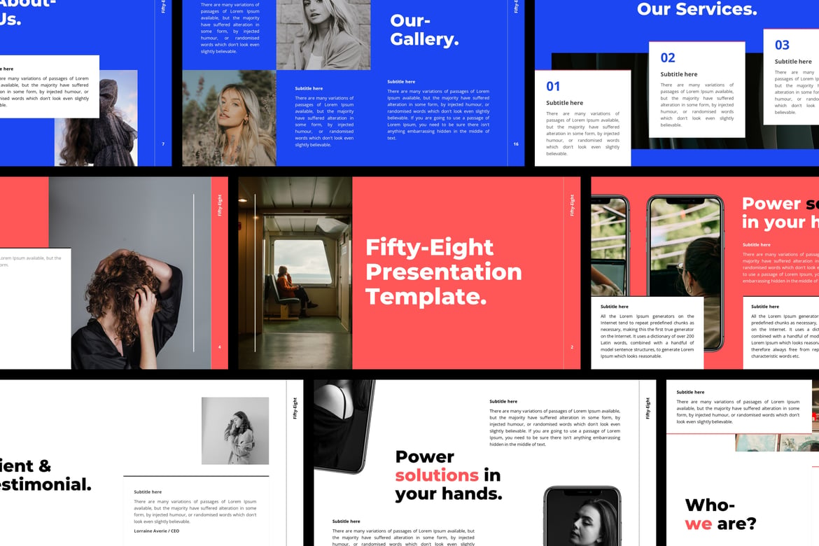 Template PowerPoint Profesional - Fifty-Eight