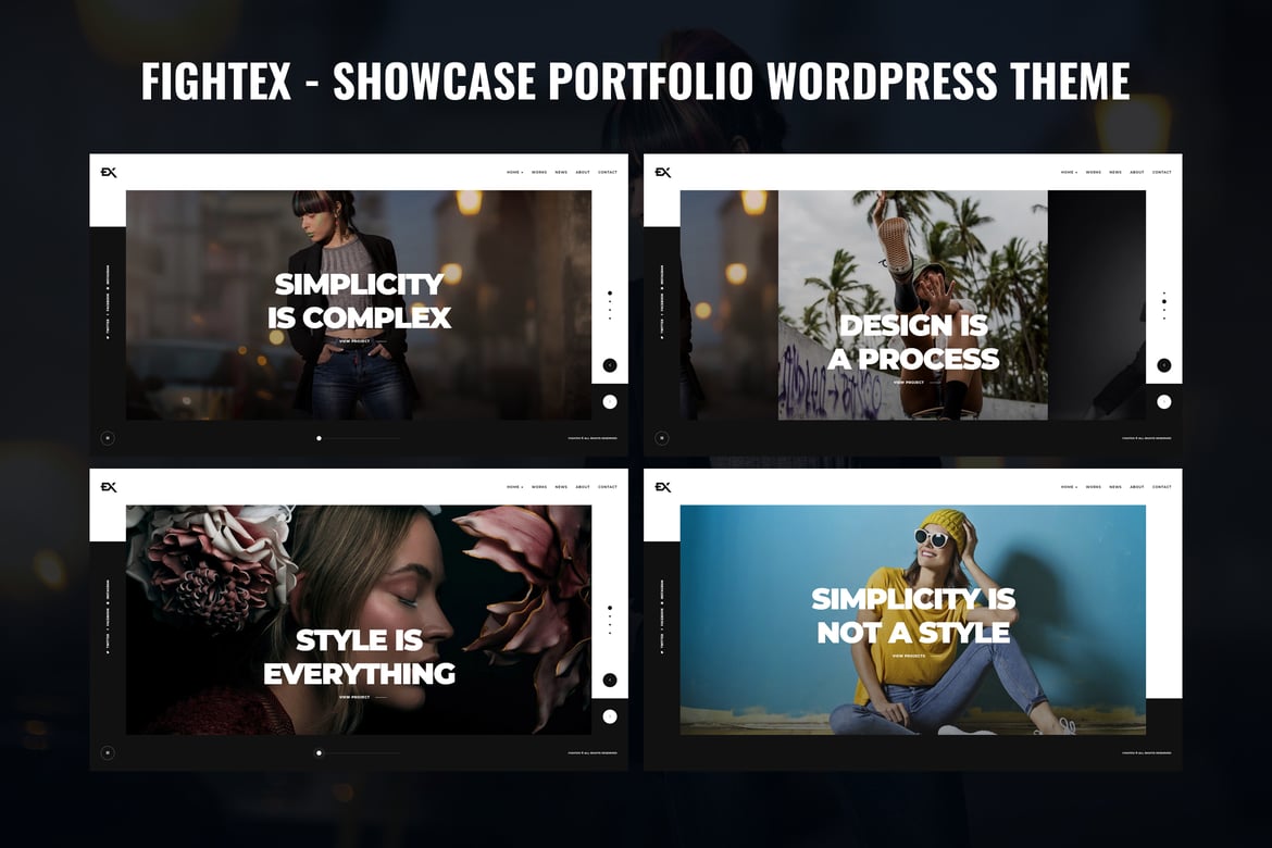 Fightex - Tema WordPress Portofolio Kreatif yang Menarik