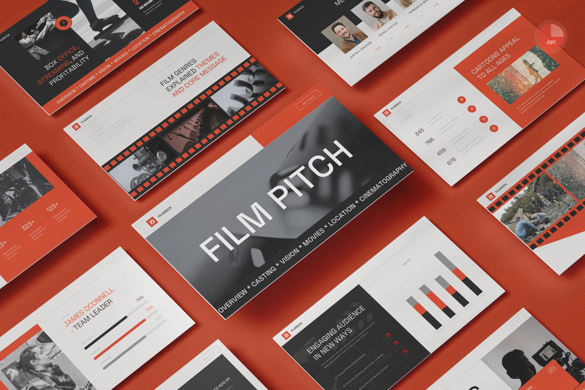 Template Presentasi Pitch Film Profesional PowerPoint