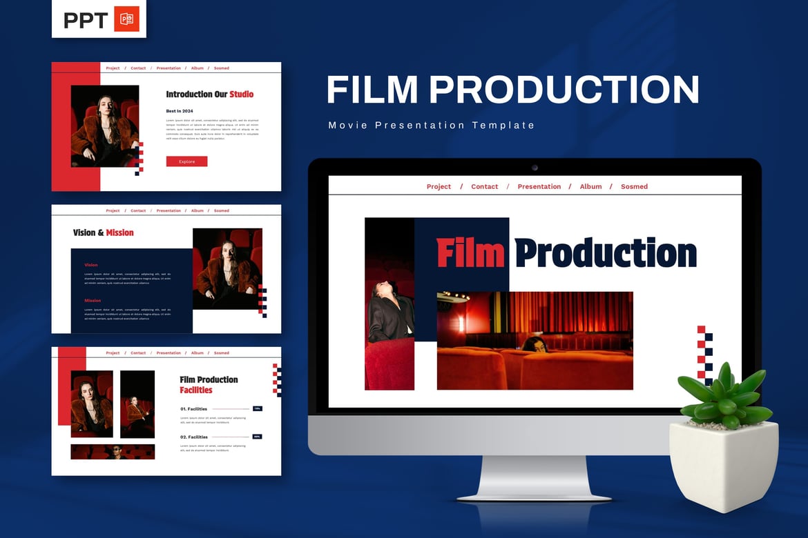Template Presentasi Film - Powerpoint Sinema yang Menarik