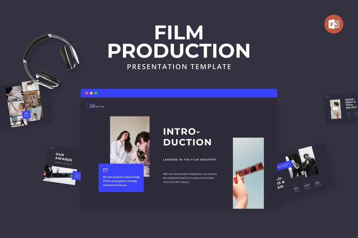 Template Powerpoint Produksi Film yang Kreatif dan Profesional