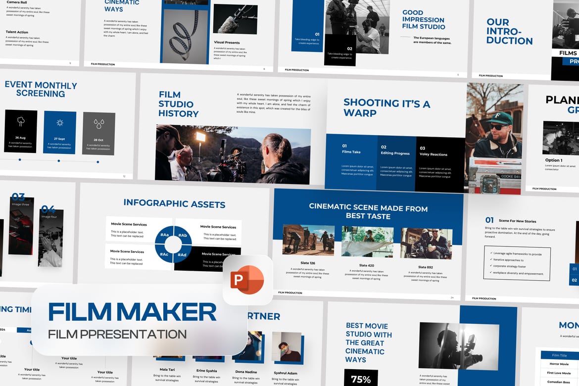 Template PowerPoint Produksi Film Profesional