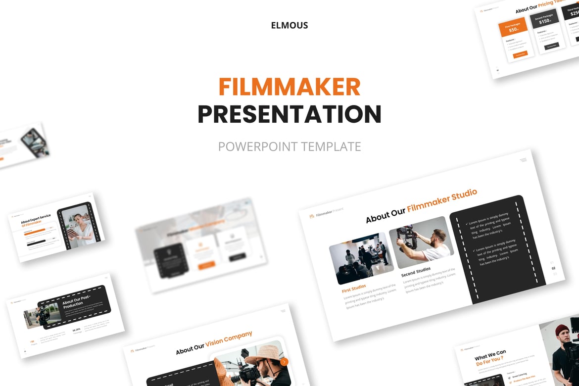 Template PowerPoint Kreatif untuk Filmmaker