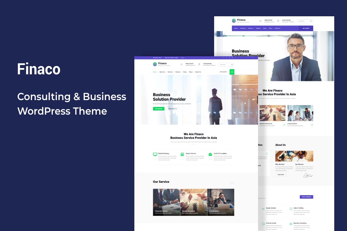 Finaco - Tema WordPress untuk Konsultasi & Bisnis yang Modern