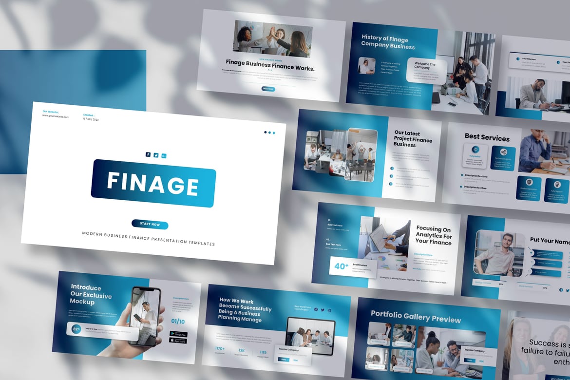 Template Presentasi Bisnis Finage - PowerPoint yang Menarik dan Profesional