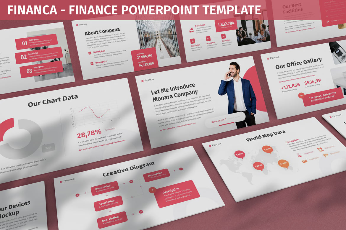 Financa - Template PowerPoint Keuangan yang Menarik dan Profesional
