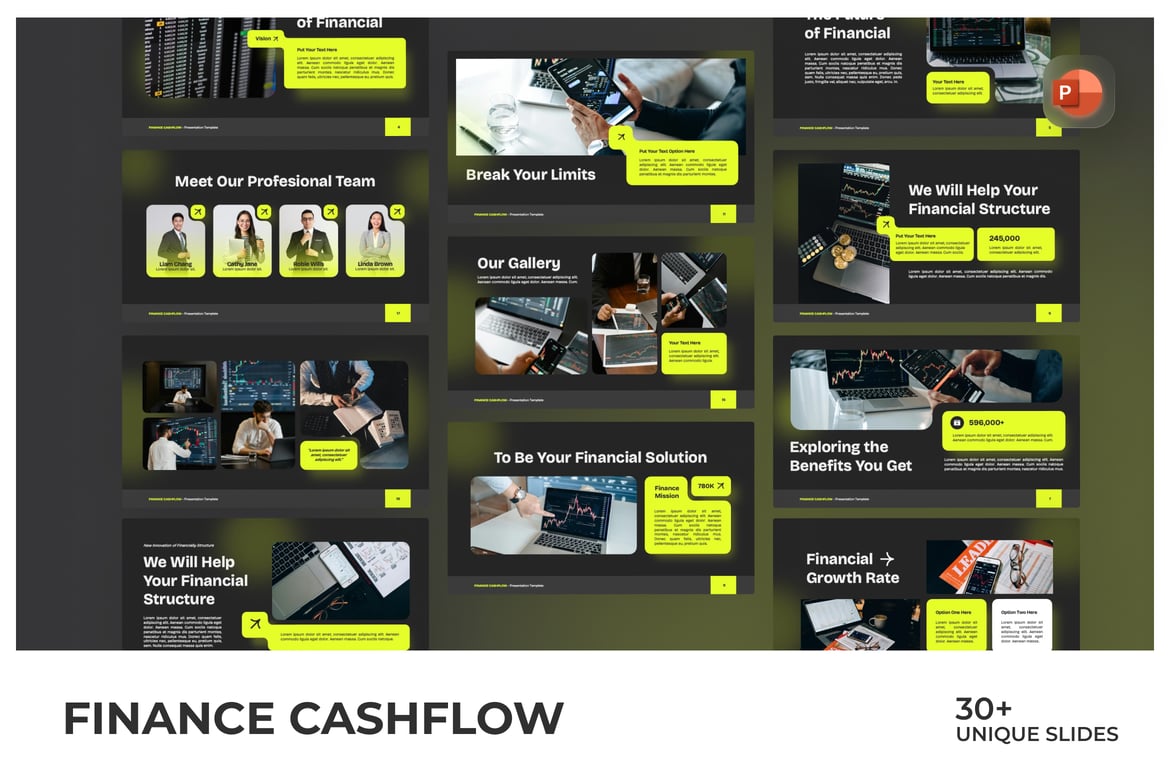 Template PowerPoint Cashflow Keuangan yang Menarik