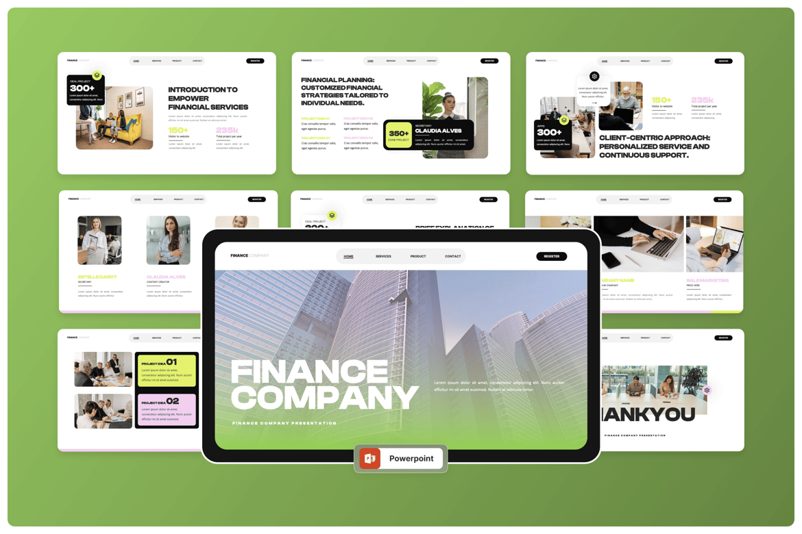 Template Presentasi Keuangan - PowerPoint Modern