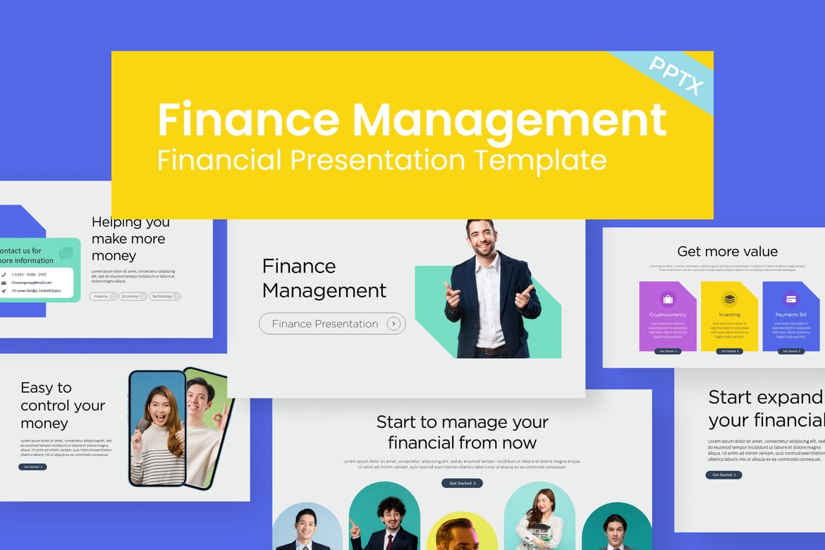 Template PowerPoint Manajemen Keuangan yang Modern dan Profesional