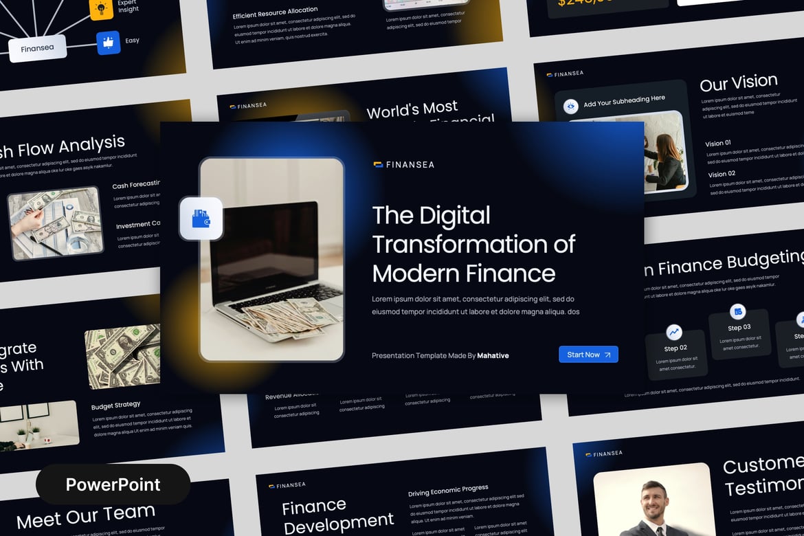 Template Presentasi PowerPoint Keuangan yang Menarik