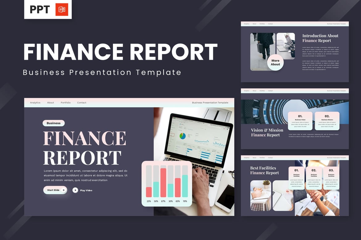 Template Presentasi PowerPoint Laporan Keuangan yang Menarik