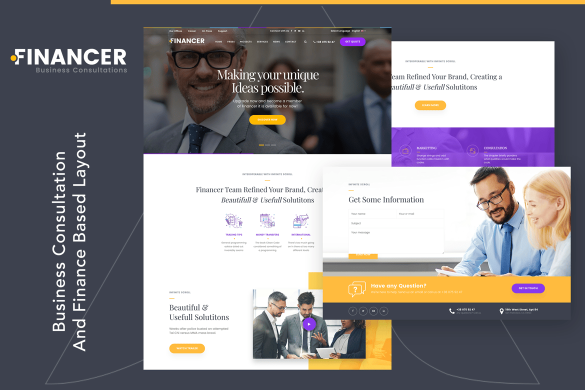 Template Website Financer | Solusi Konsultasi Bisnis Anda