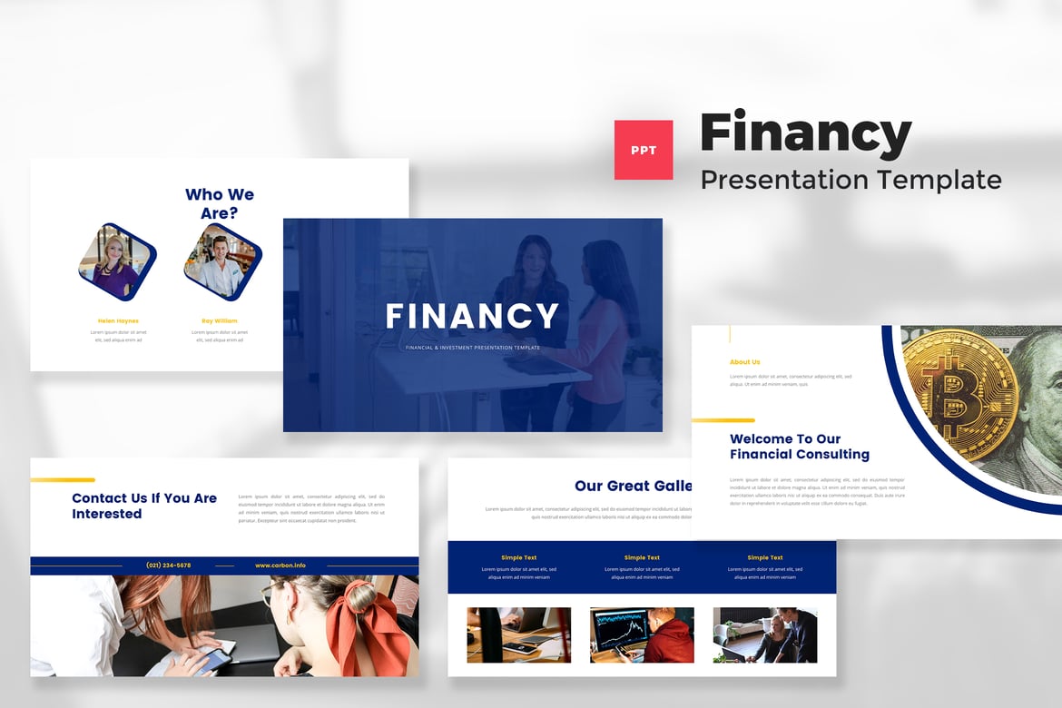 Template PowerPoint Keuangan & Investasi yang Elegan dan Profesional