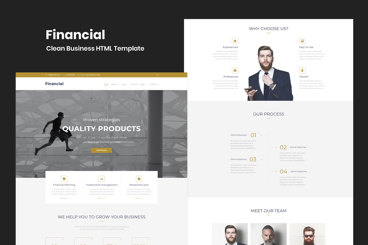 Template Website Keuangan - Solusi Bisnis Modern Anda