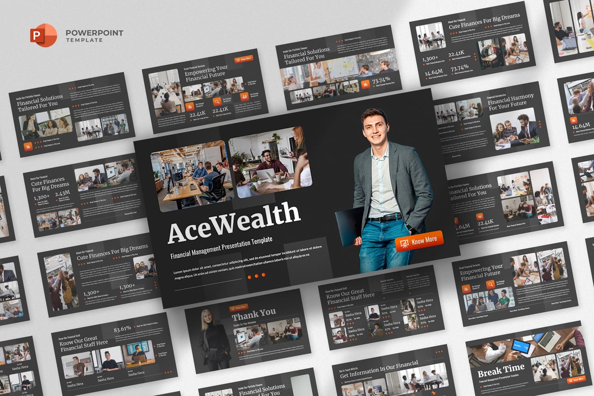 Template Powerpoint Perusahaan Keuangan yang Menarik dan Profesional