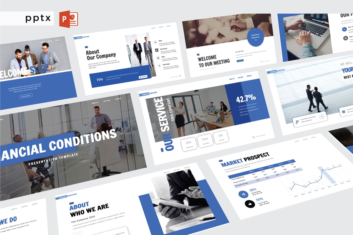 Template Presentasi Keuangan Modern - PowerPoint V461