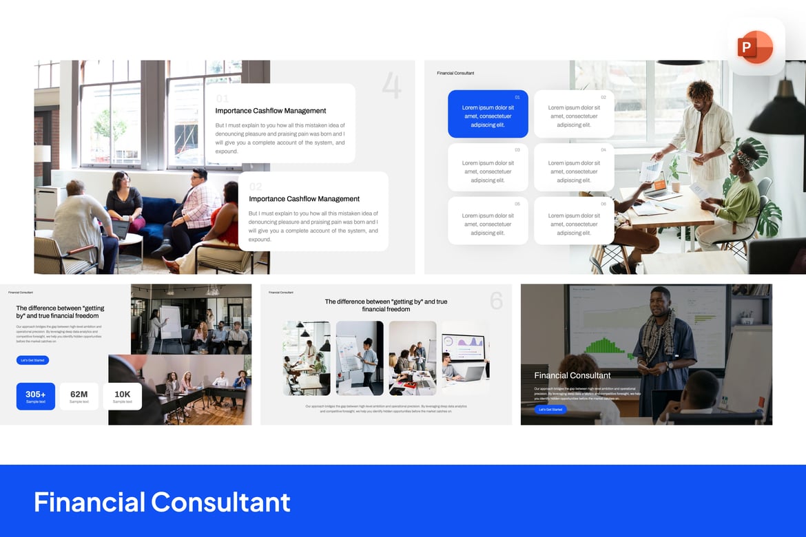 Template Presentasi PowerPoint untuk Konsultan Keuangan yang Modern dan Profesional