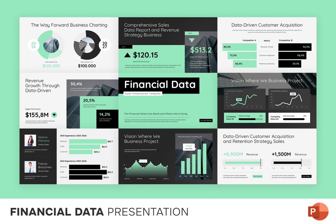Template Presentasi Data Keuangan yang Profesional dan Menarik
