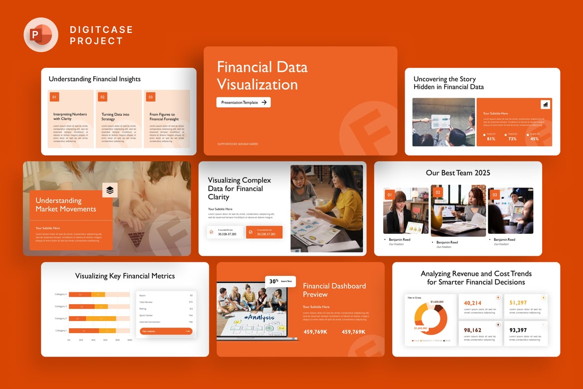 Template Presentasi PowerPoint untuk Visualisasi Data Keuangan yang Menarik