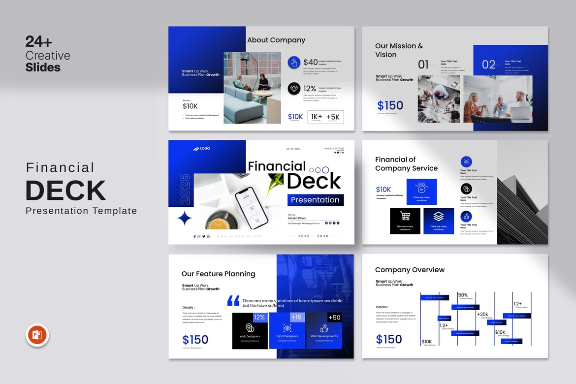 Template Presentasi Keuangan PowerPoint dan Infografik yang Dapat Diedit