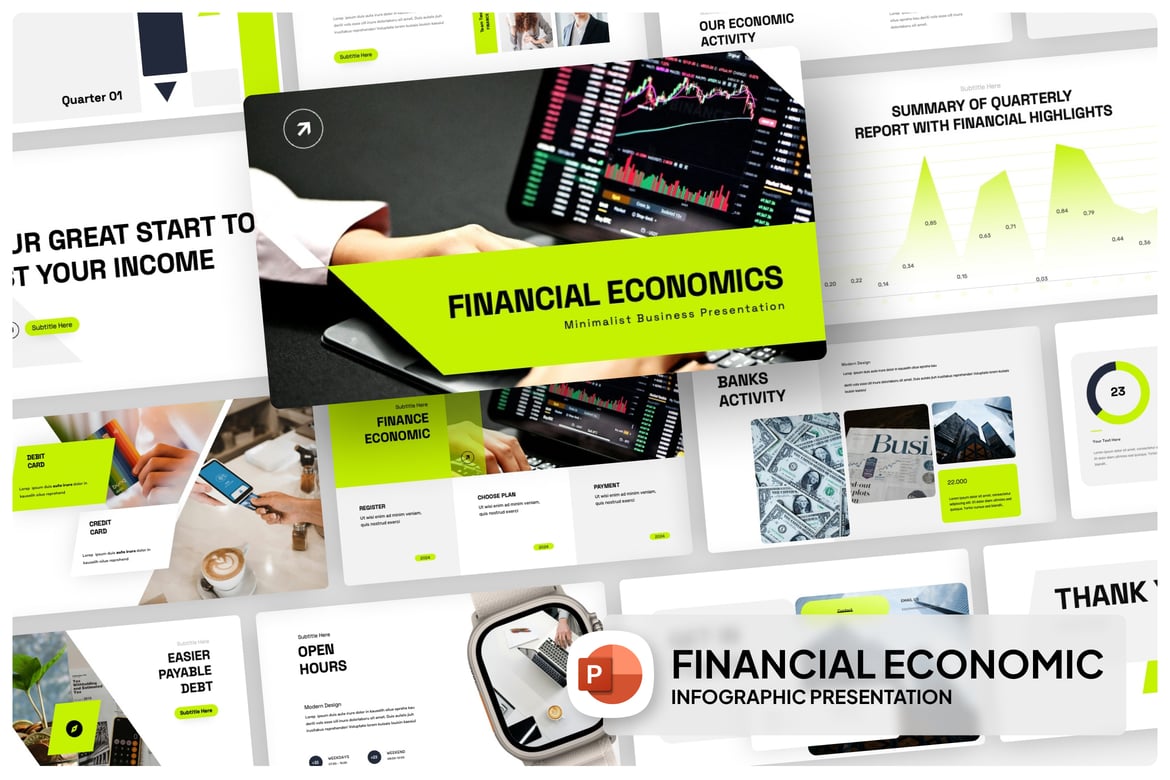 Template Presentasi PowerPoint Keuangan yang Modern dan Profesional