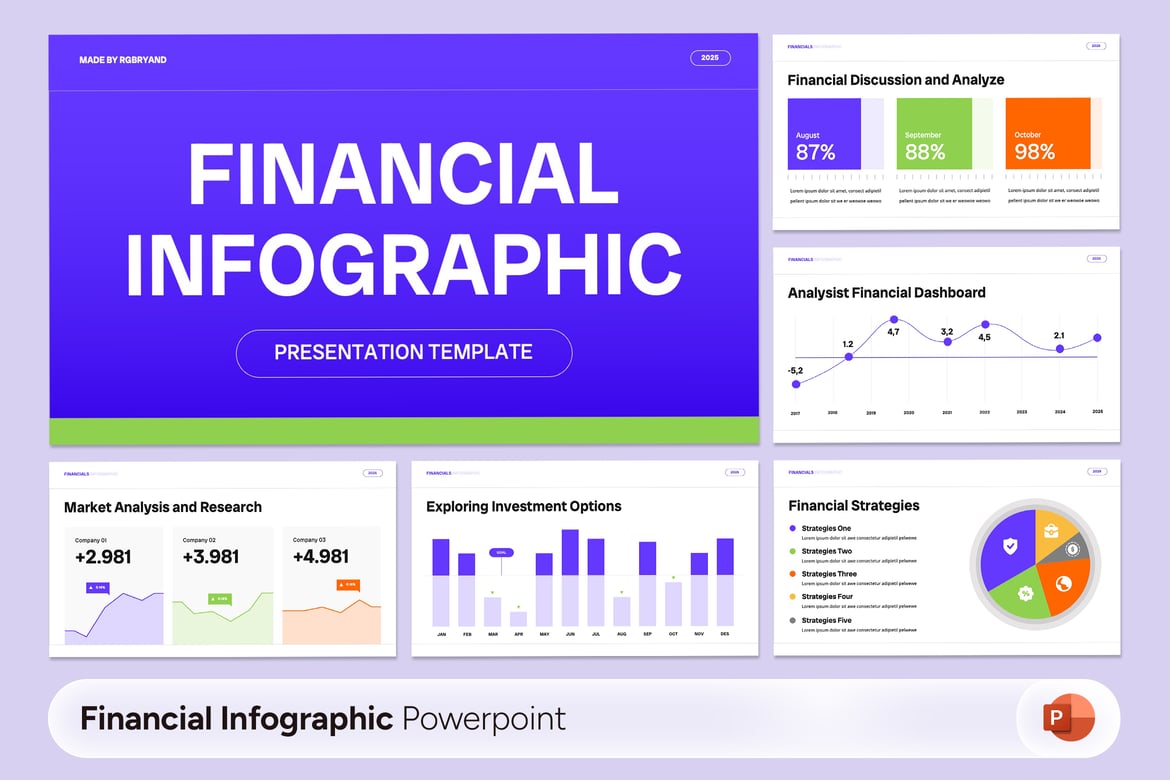 Template Presentasi Infografik Keuangan yang Profesional