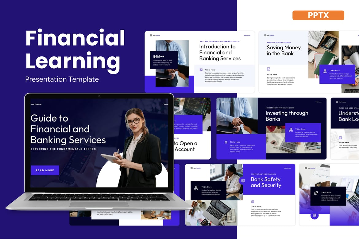 Template Powerpoint Pembelajaran Keuangan yang Menginspirasi