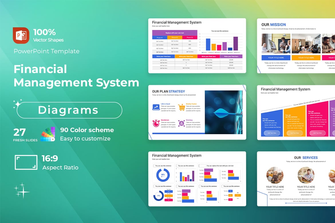 Template PowerPoint Sistem Manajemen Keuangan yang Menarik
