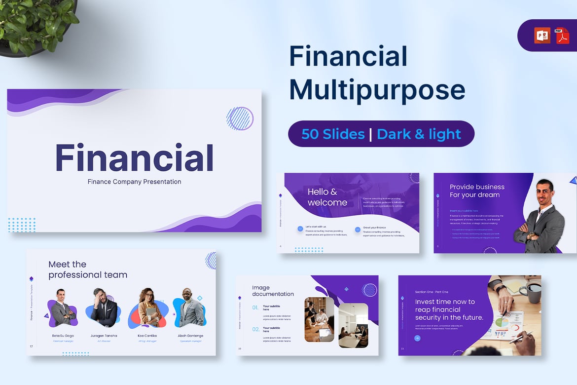 Template PowerPoint Keuangan Serbaguna yang Menarik