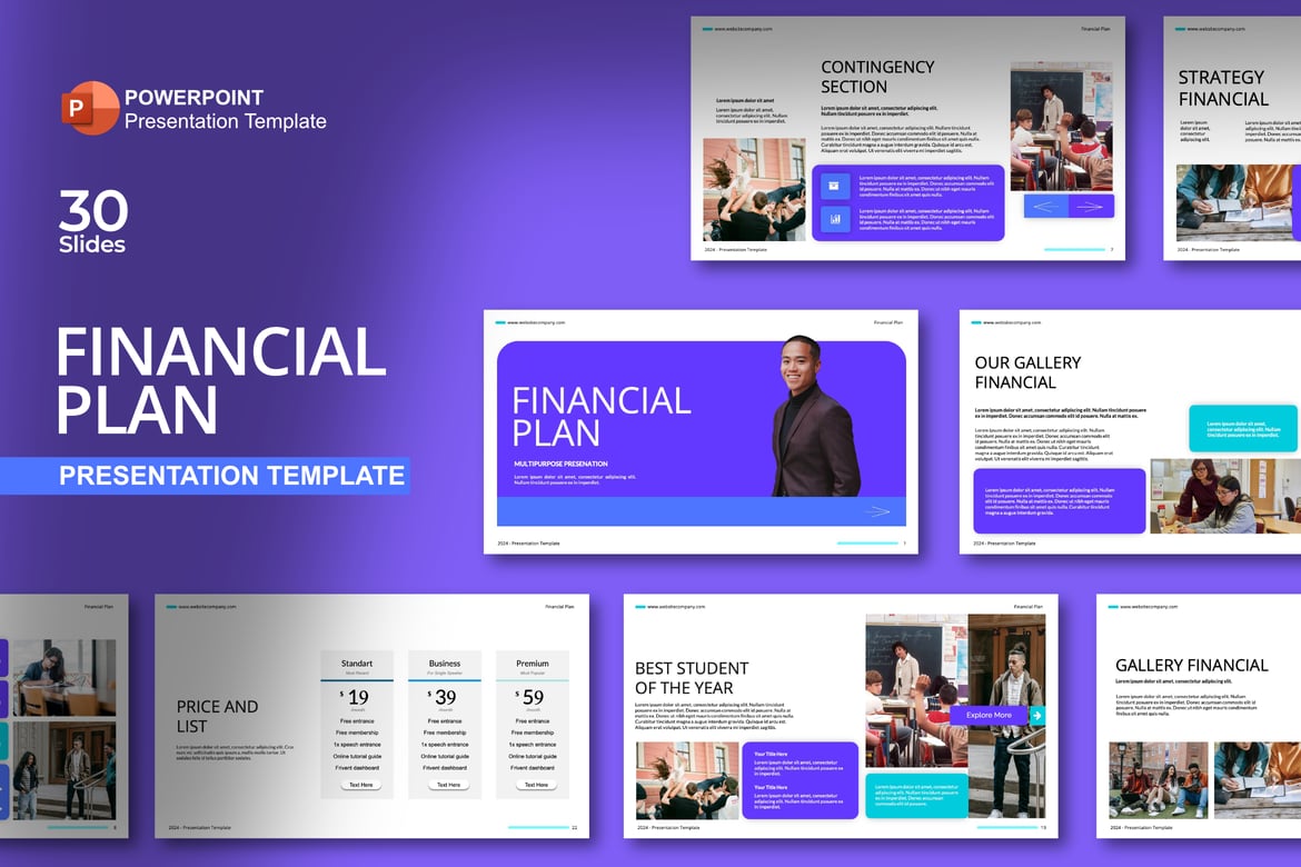 Template Presentasi Keuangan PowerPoint yang Elegan dan Minimalis