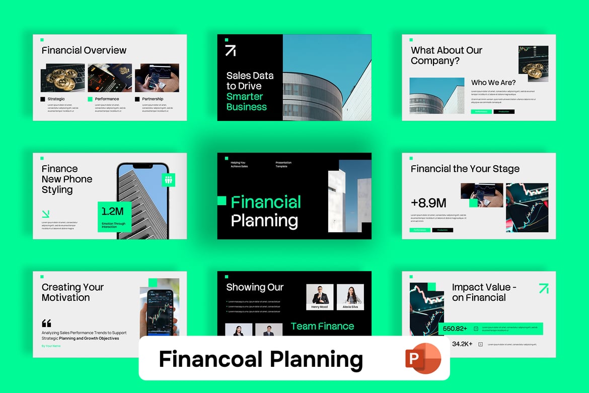 Template Presentasi PowerPoint Perencanaan Keuangan yang Efektif