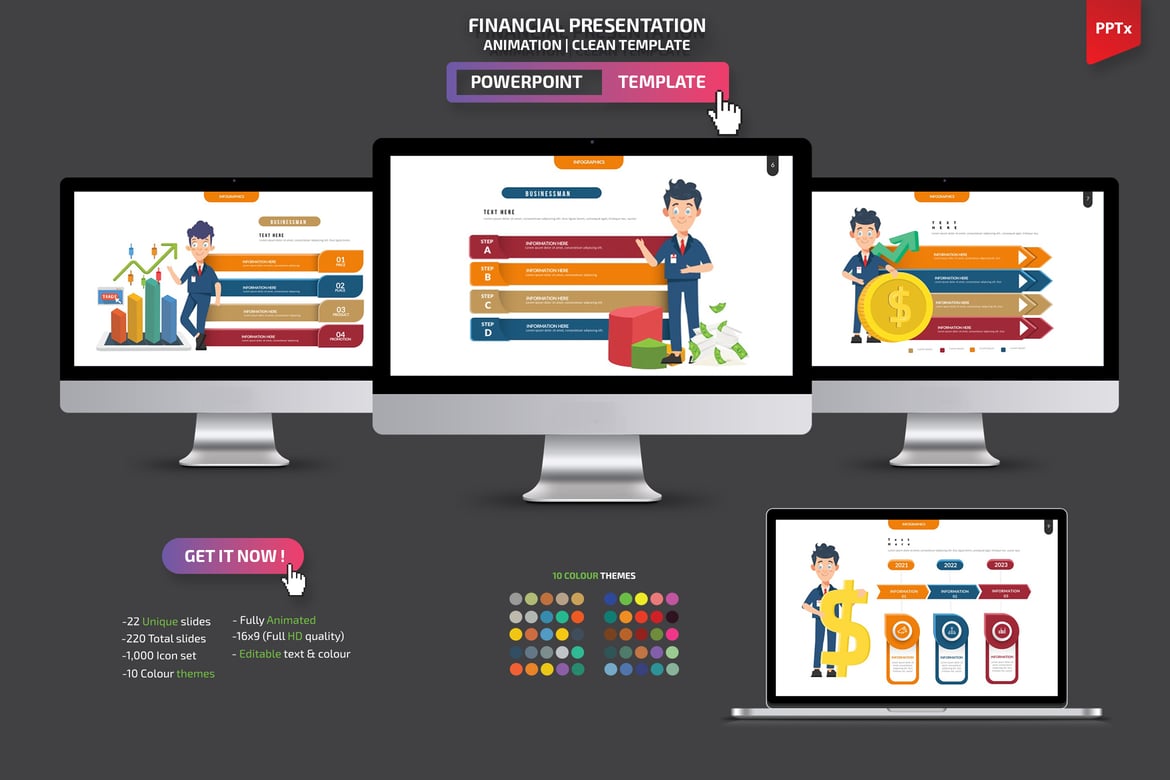 Template Presentasi PowerPoint Keuangan yang Menarik